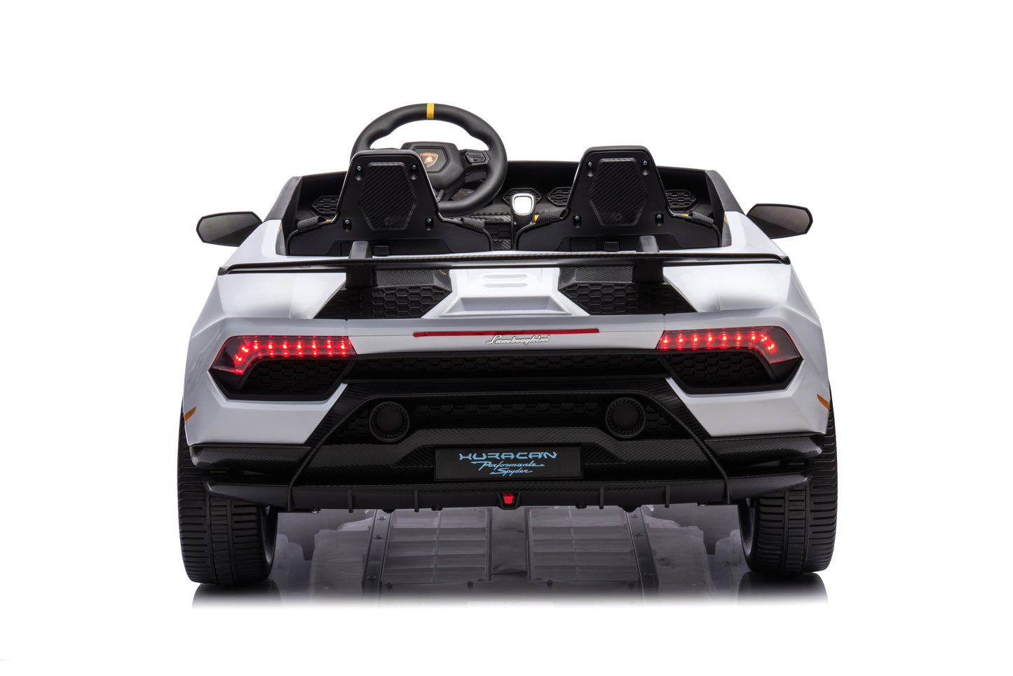 Licensed Lamborghini Huracan 2 Seater 24V Kids Ride on Car Two Seat - White