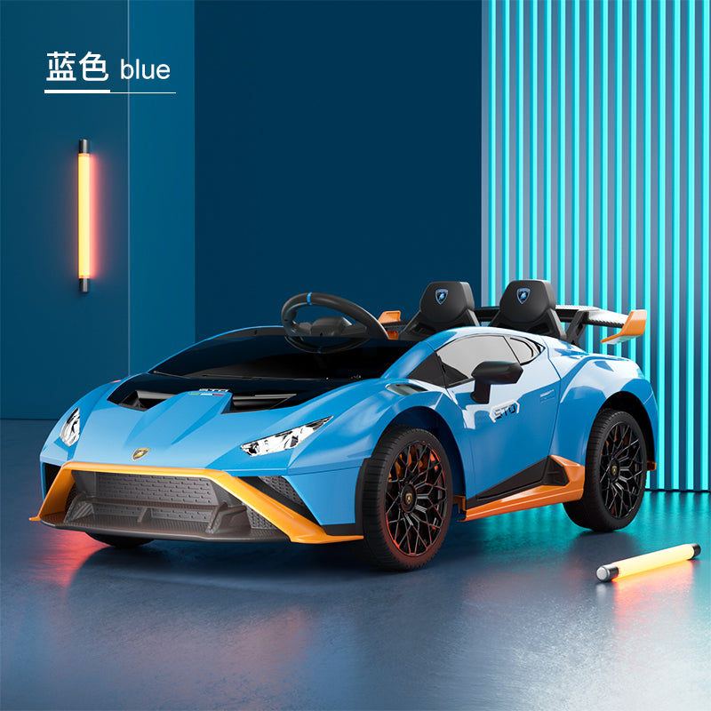 Lamborghini Huracan STO Drift Electric 24V Children Ride on Car With Remote - Blue