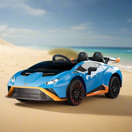 Lamborghini Huracan STO Drift Electric 24V Children Ride on Car With Remote - Blue
