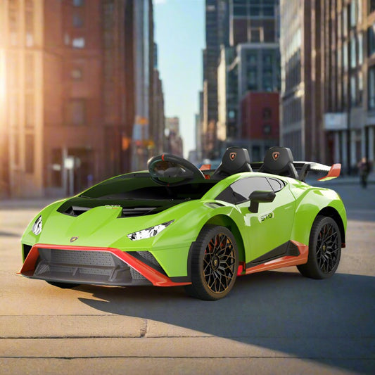 Lamborghini Huracan STO Electric 24V Children Ride on Car With Remote - Green