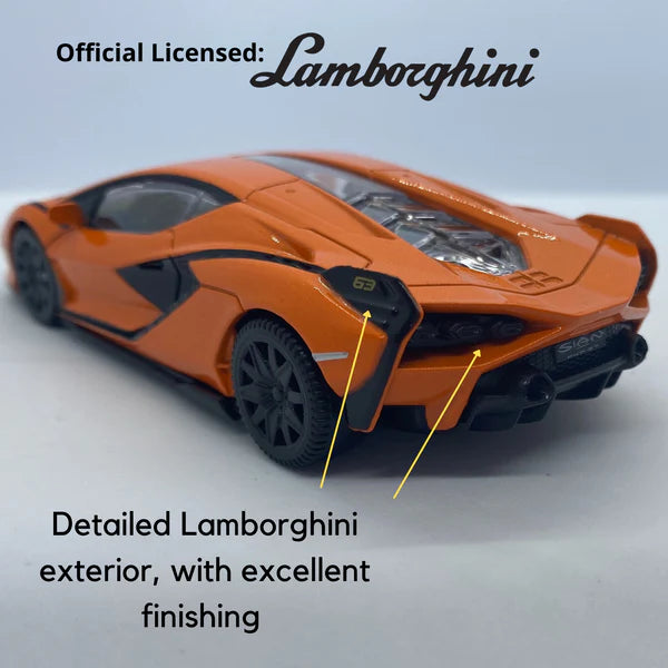 58900 Rastar Lamborghini Sian Die cast 1:43 Scale Toy Car - Orange
