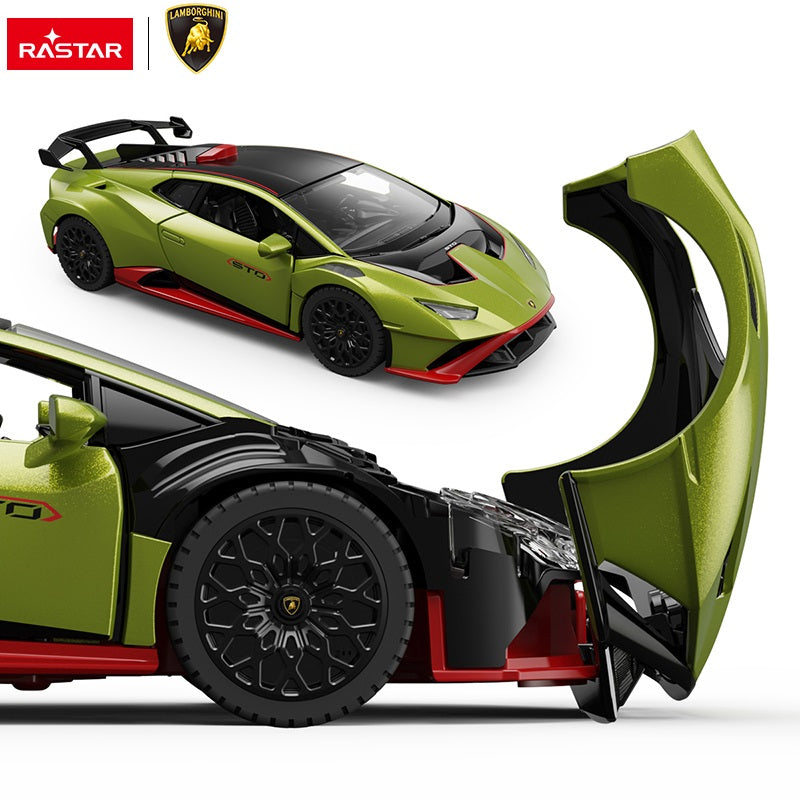 64300 Rastar Lamborghini Huracan STO Die cast 1:32 Toy Car Open Doors - Green