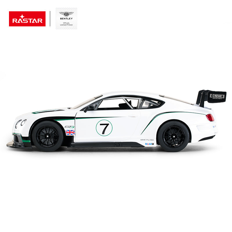 70600 Rastar RC 1:14 Bentley Continental GT3 Kids Remote Control Toy Car - White