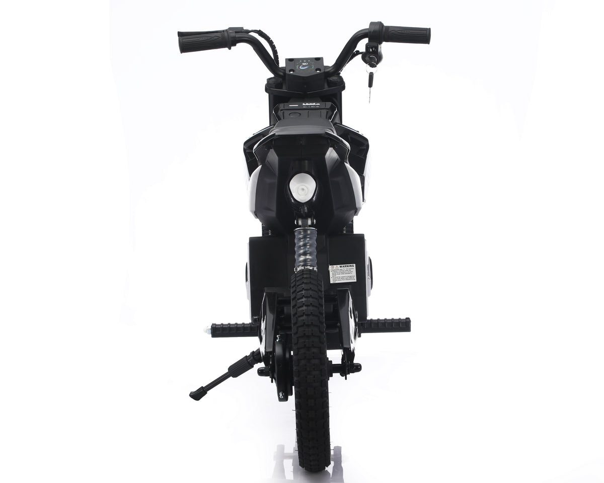 Ride on 36V Kids Electric Motorbike 300W Motor with Twist Grip Throttle - Black