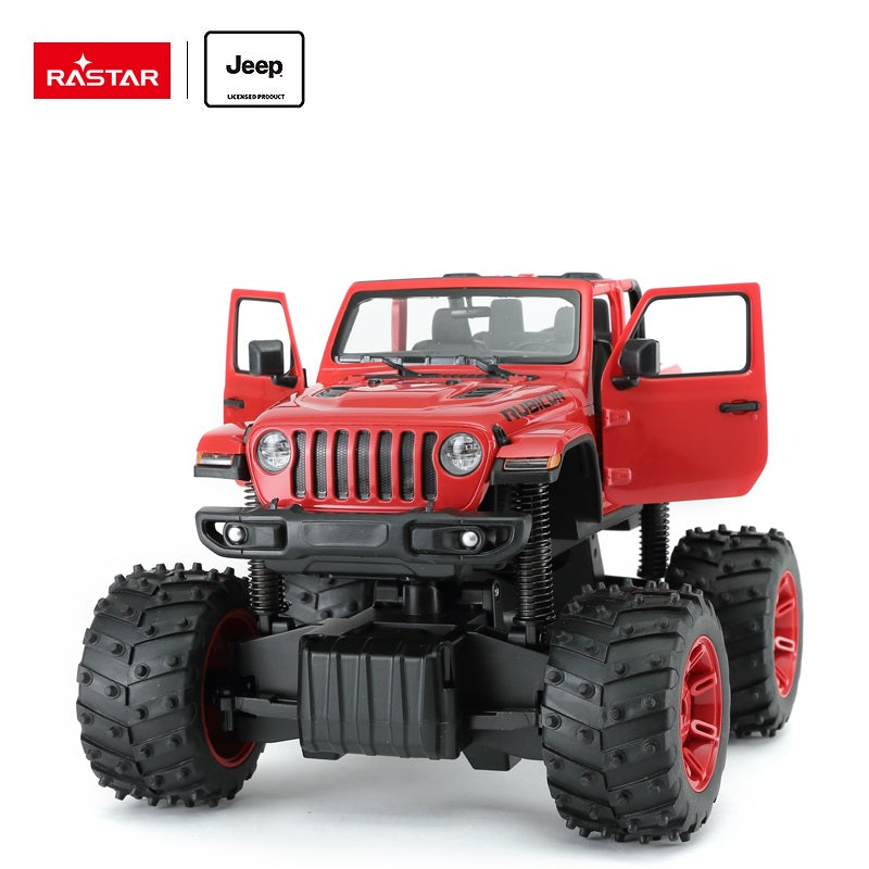79410 Rastar RC 1:14 JEEP Wrangler Rubicon Big foot Kids Remote Control Car - Red