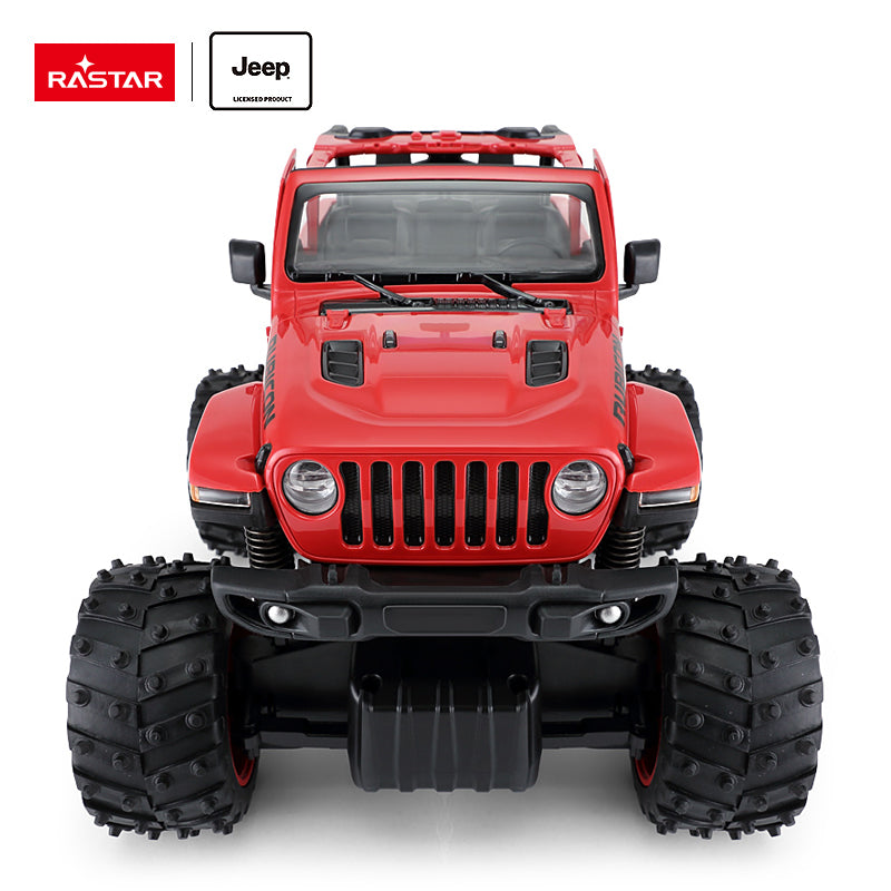79410 Rastar RC 1:14 JEEP Wrangler Rubicon Big foot Kids Remote Control Car - Red