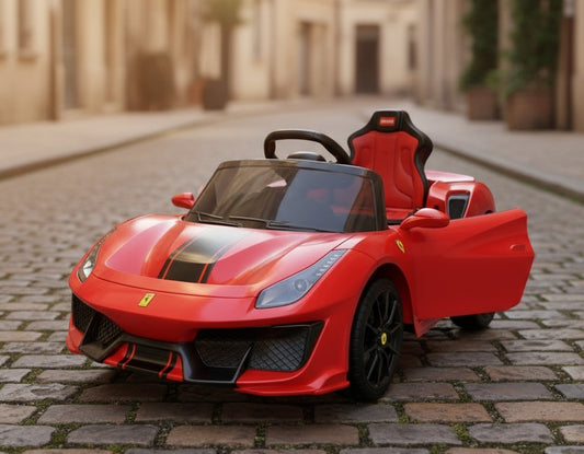 Licensed Ferrari 488 Pista Spider 12V Kids Ride on Car With Remote - Red
