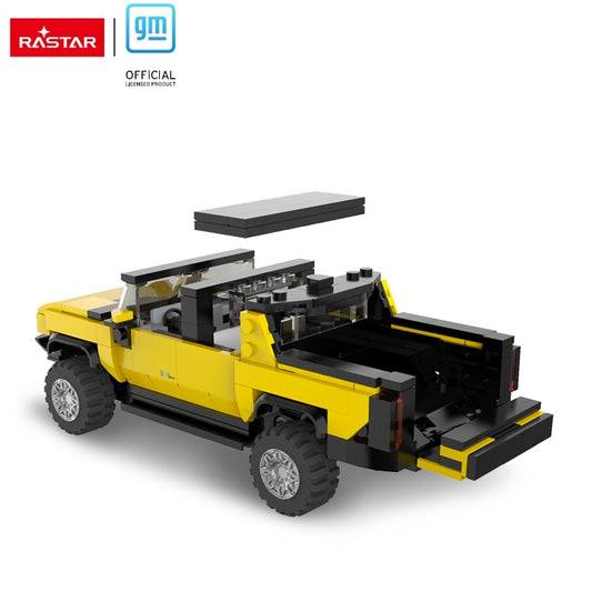 93700 Rastar 1:30 Hummer EV Bricks/Assemble Kids Toy Car - Yellow