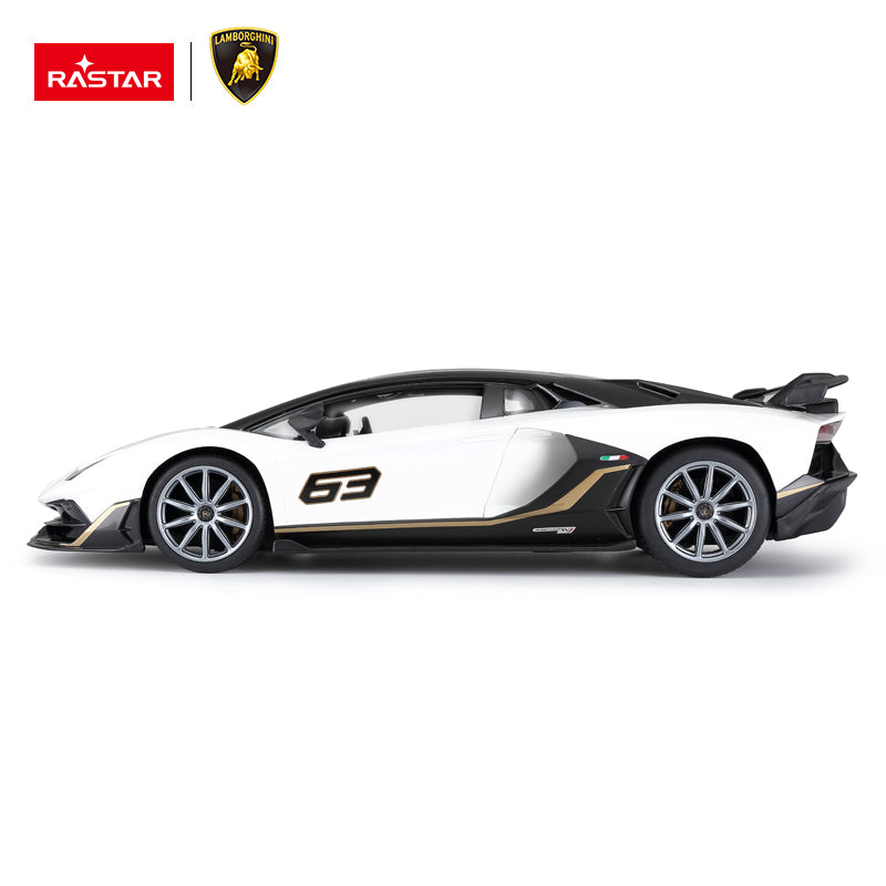 96010 Rastar RC 1:14 Aventador SVJ Performance Kids Remote Control Toy Car - White
