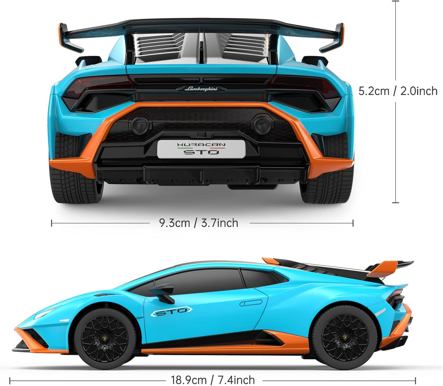 98800 Rastar RC 1:24 Lamborghini Huracan STO Kids Remote Control Car - Blue