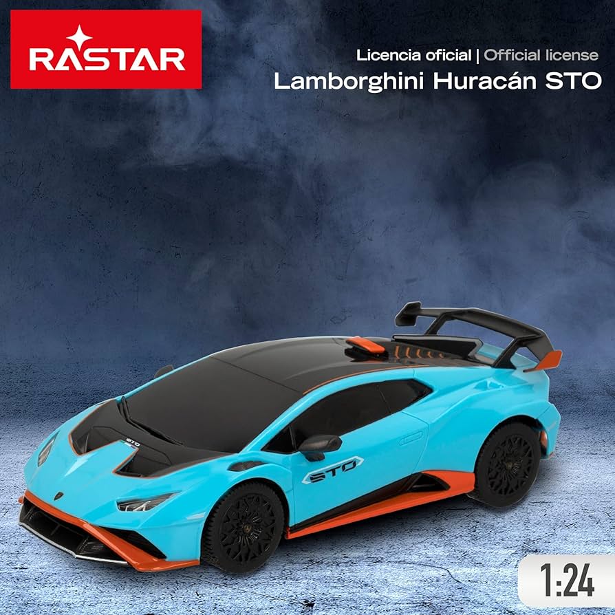 98800 Rastar RC 1:24 Lamborghini Huracan STO Kids Remote Control Car - Blue
