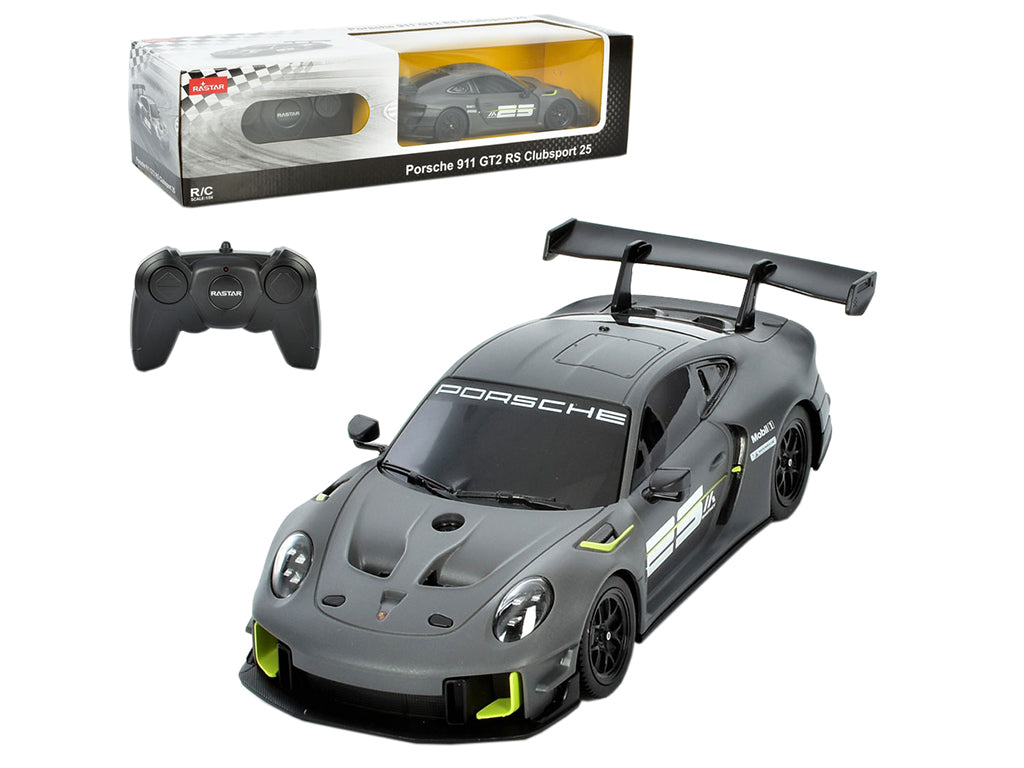 99700 Rastar RC 1:24 Porsche 911 GT2 Kids Remote Control Car - Grey