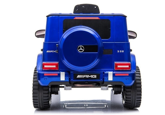 Mercedes G63 12v Ride on Car SUV with Remote - Blue - Leather Seat & EVA Wheels