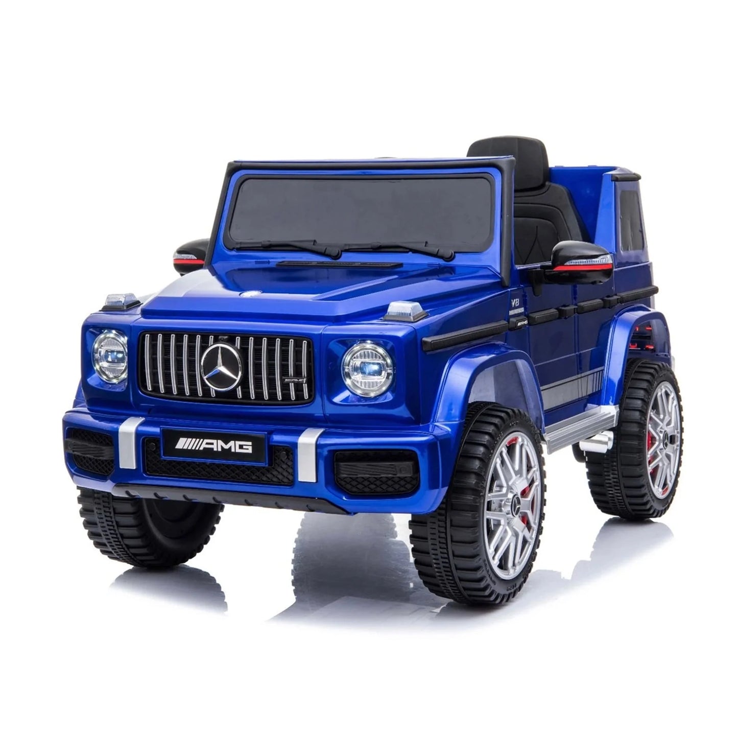 Mercedes G63 12v Ride on Car SUV with Remote - Blue - Leather Seat & EVA Wheels