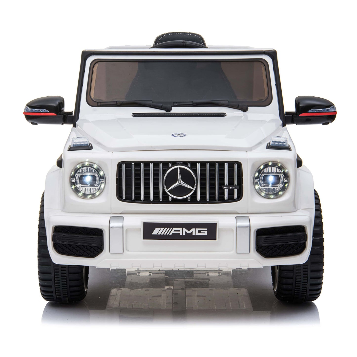 Mercedes G63 12v Ride on Car SUV with Remote - White - With Leather Seat & EVA Wheels