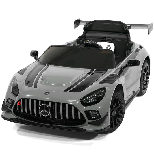 Licensed Mercedes Benz GT3 EVO 12v Kids Ride on Car with Remote - Grey
