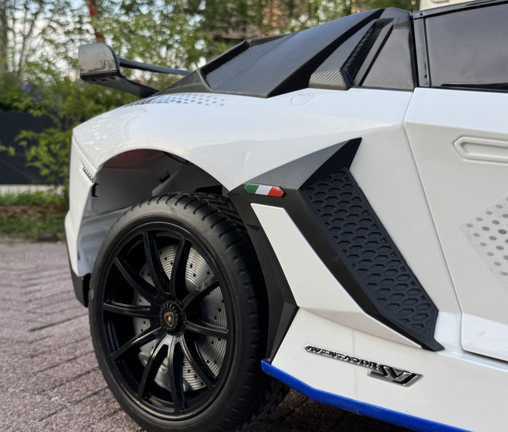 Licensed Lamborghini SVJ 24V Two Seater Kids Ride on Car With Remote in White
