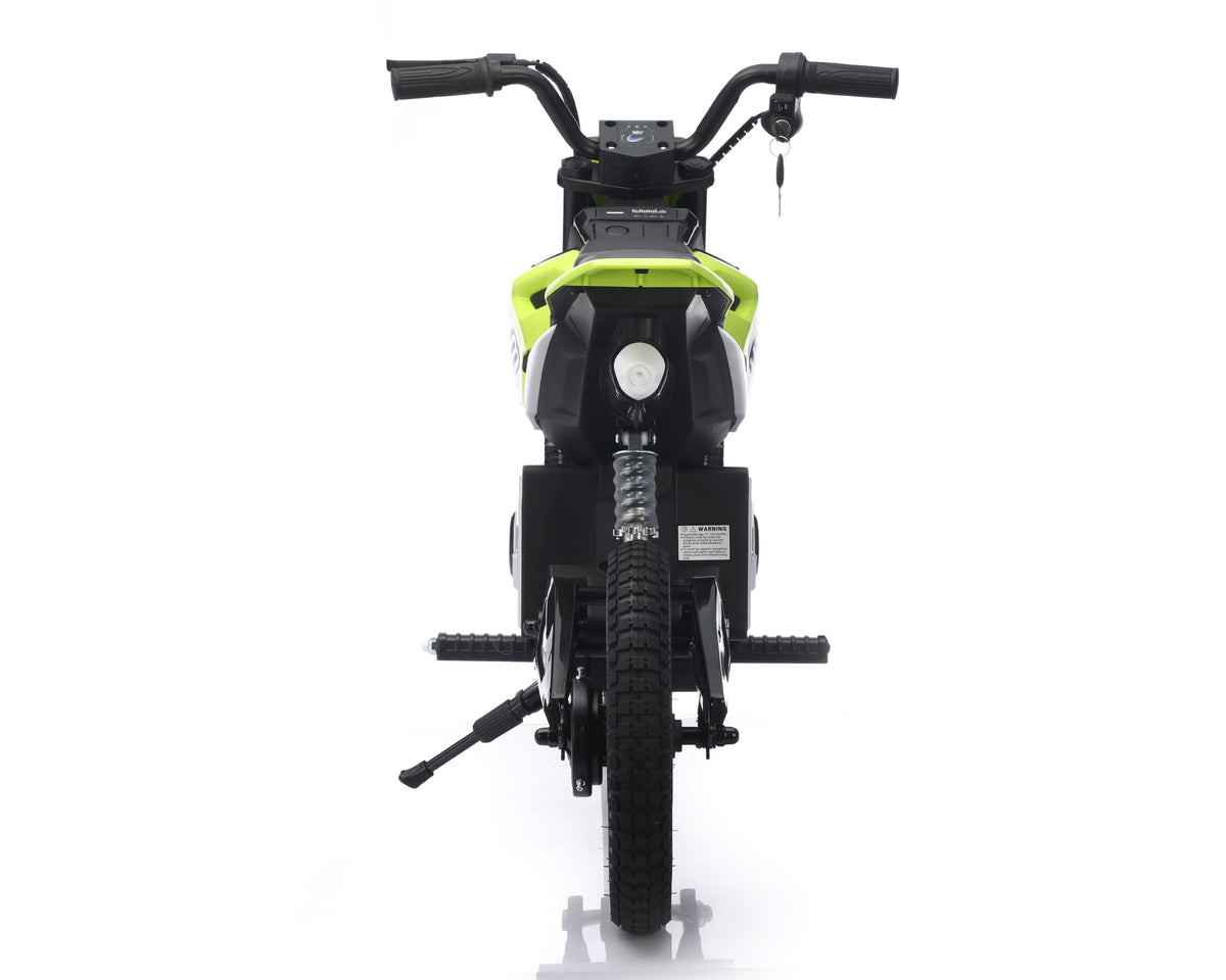 Ride on 36V Kids Electric Motorbike 300W Motor 25kmh Speed Twist Throttle - Green