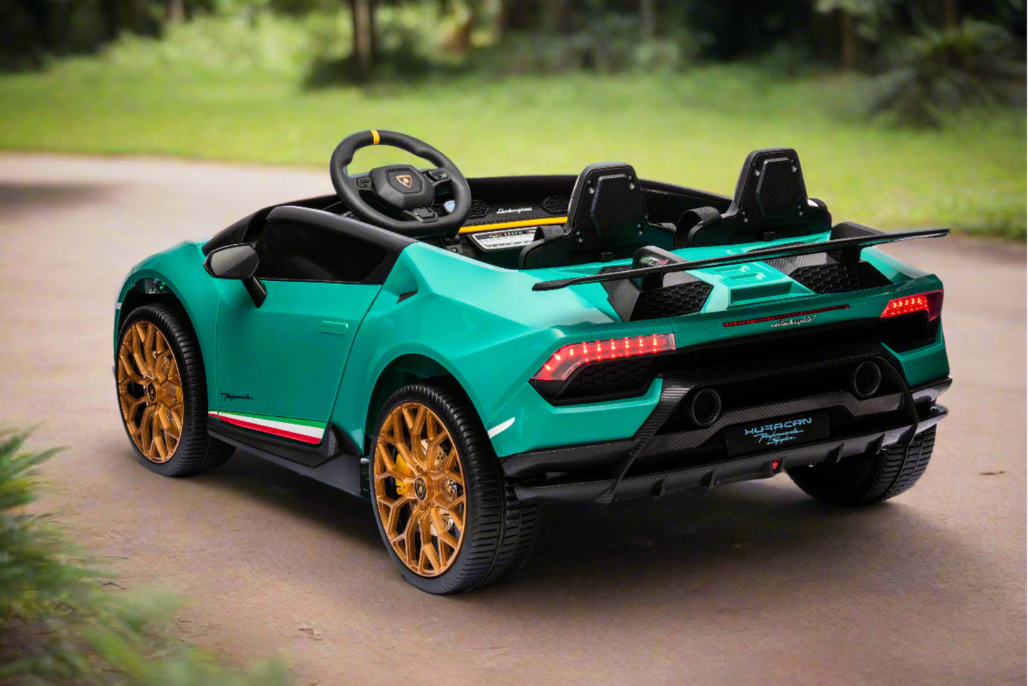 Licensed Lamborghini Huracan 2 Seater 24V Kids Ride on Car Two Seat - Green