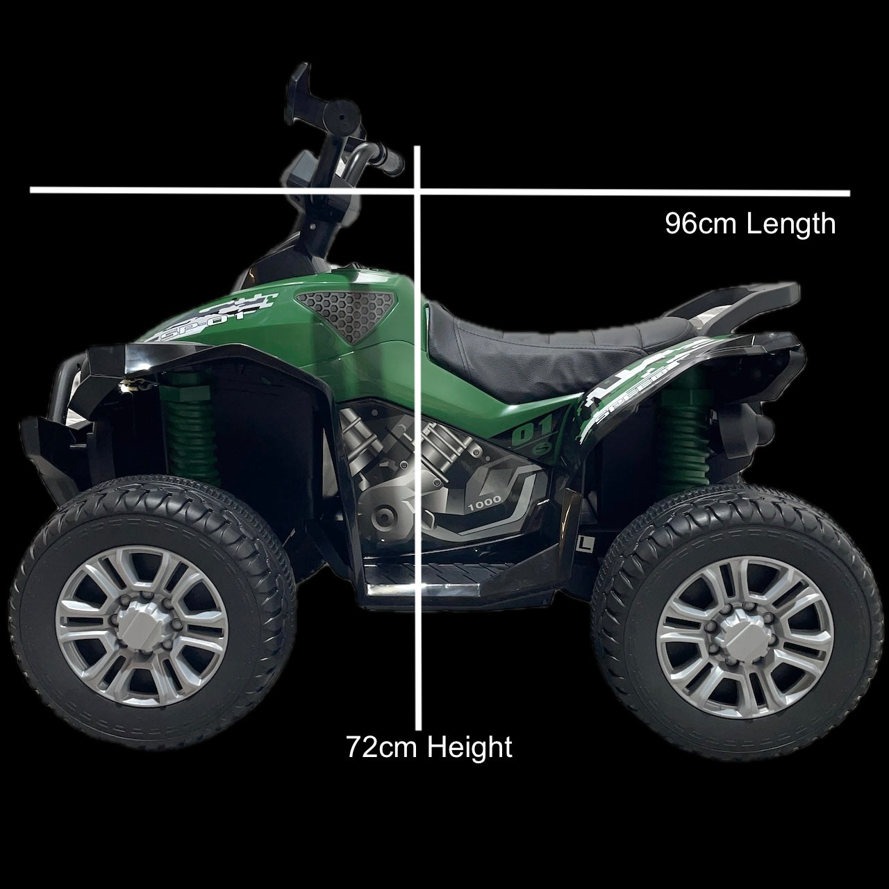 New Predatour ATV 12V Kids Electric Ride on Quad Bike - Green