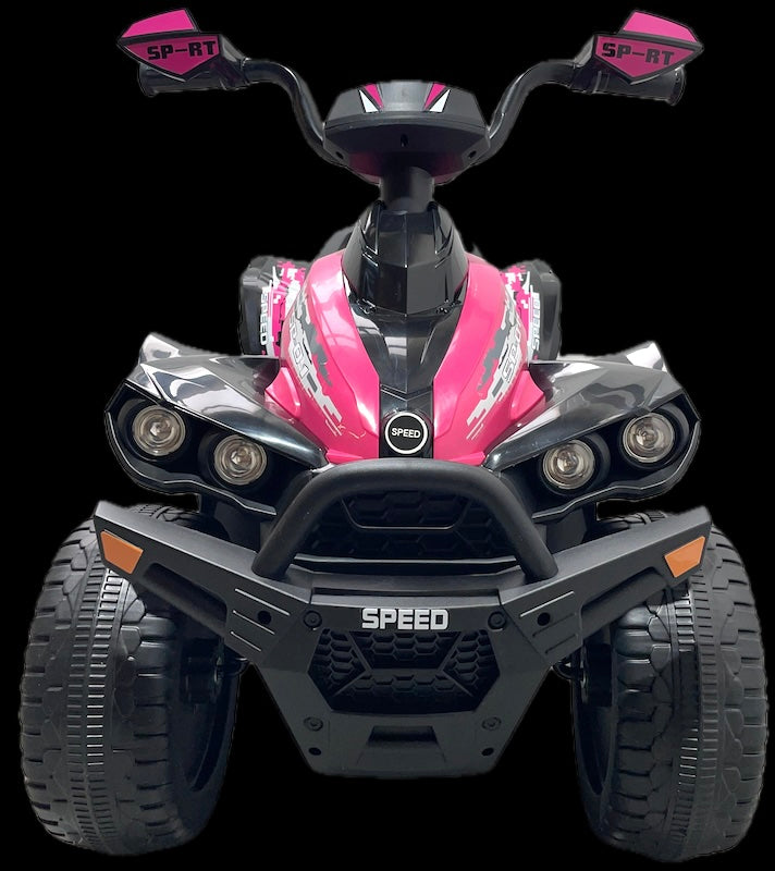 New Predatour ATV 12V Electric Kids Ride on Quad Bike - Pink