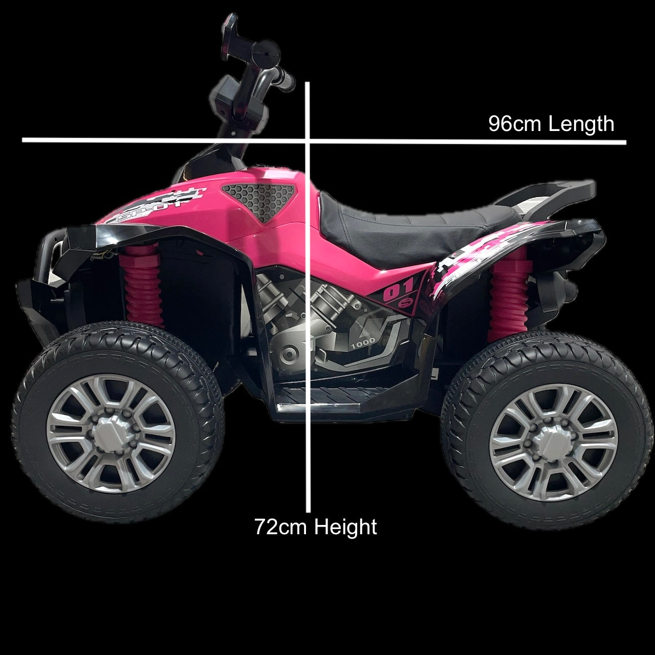 New Predatour ATV 12V Electric Kids Ride on Quad Bike - Pink