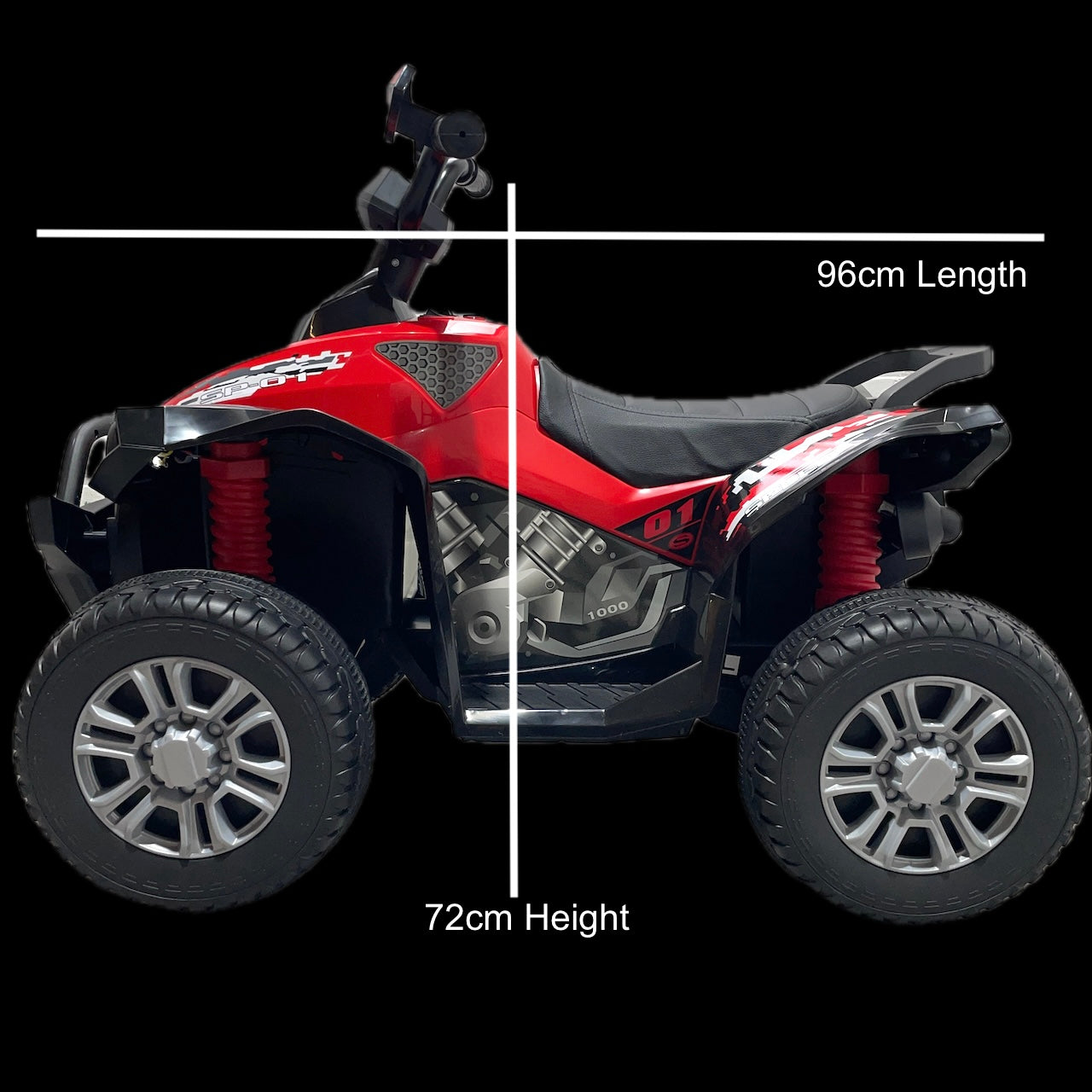 New Predatour ATV 12V Electric Kids Ride on Quad Bike - Red
