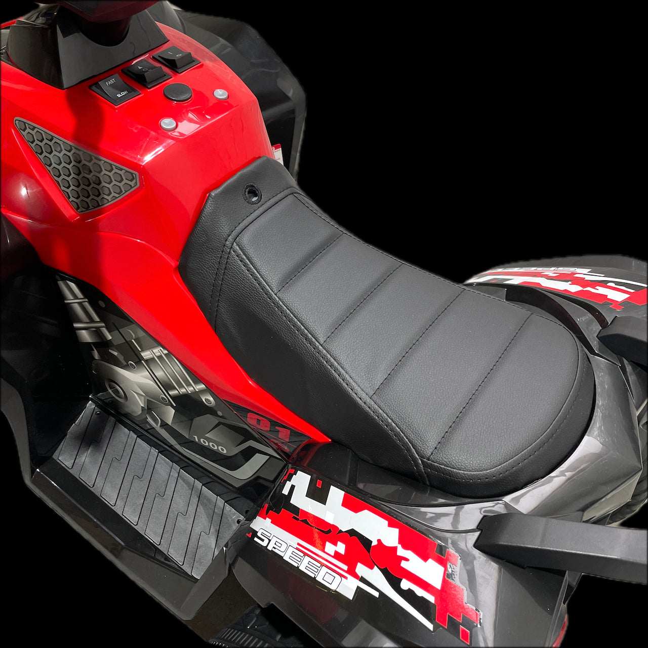 New Predatour ATV 12V Electric Kids Ride on Quad Bike - Red