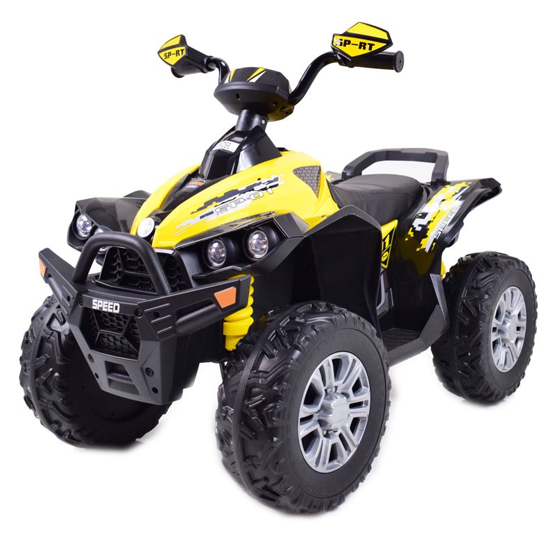 New Predatour ATV 12V Electric Kids Ride on Quad Bike - Yellow