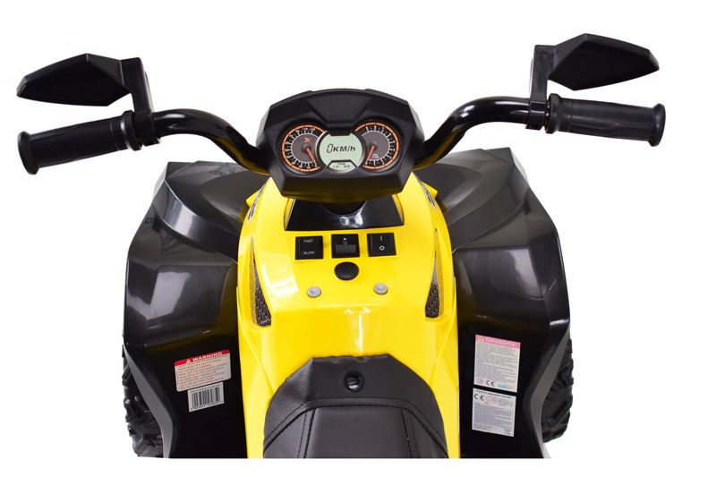 New Predatour ATV 12V Electric Kids Ride on Quad Bike - Yellow