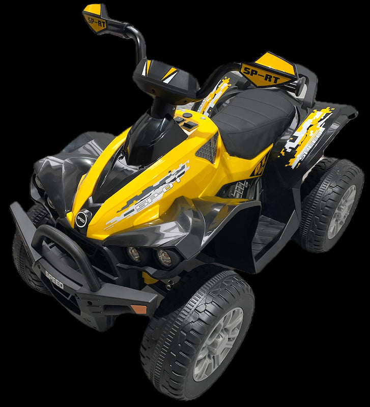 New Predatour ATV 12V Electric Kids Ride on Quad Bike - Yellow