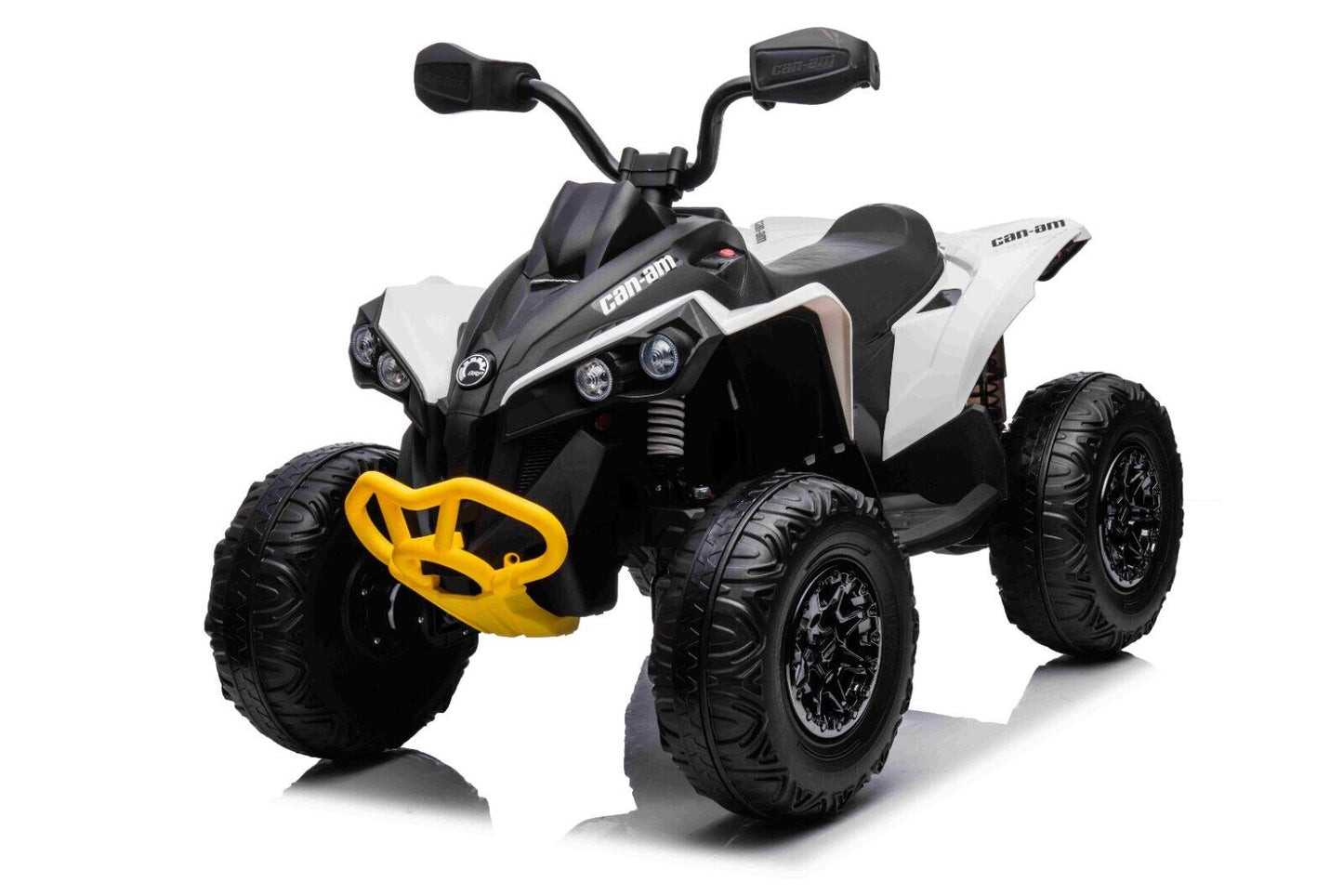 New Licensed Cam-Am Maverick 24V Kids Electric Ride on Quad ATV - White