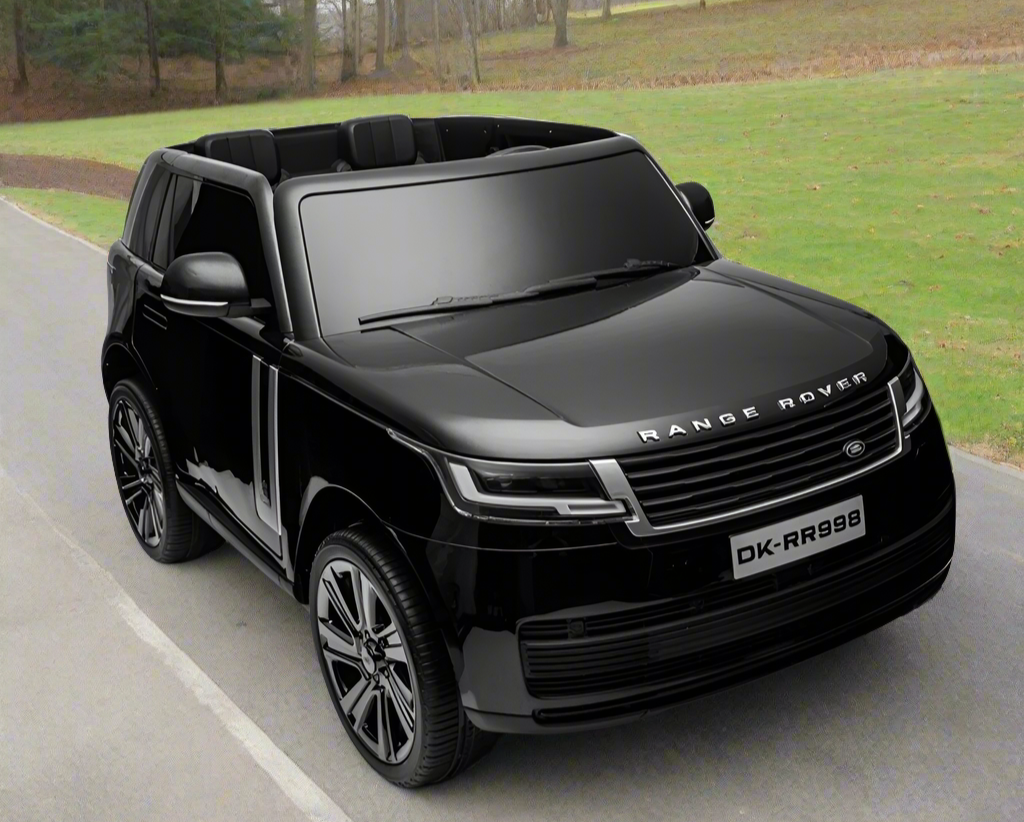 Range Rover Two Seater 24V Kids Ride on Car with Remote & MP4 Screen - Metallic Black
