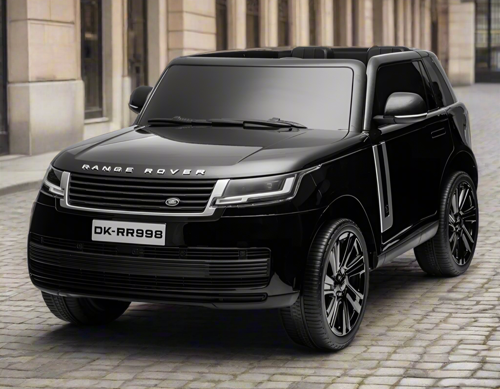 Range Rover Two Seater 24V Kids Ride on Car with Remote & MP4 Screen - Metallic Black