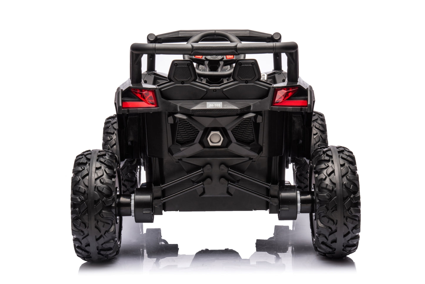 24v Ride on UTV Mini Buggy with 4 x Motors Leather Seats EVA Wheels and Remote - Black