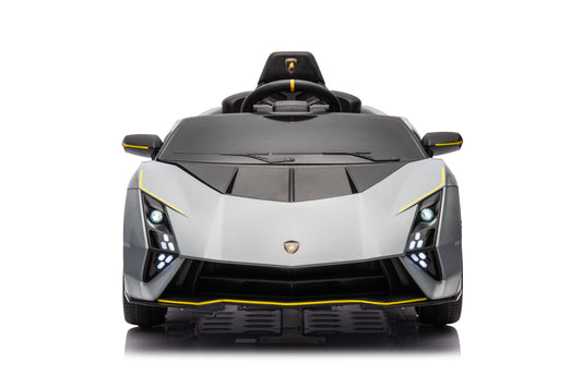 Licensed Lamborghini Autentica 12V Kids Ride on Car With Remote - Grey