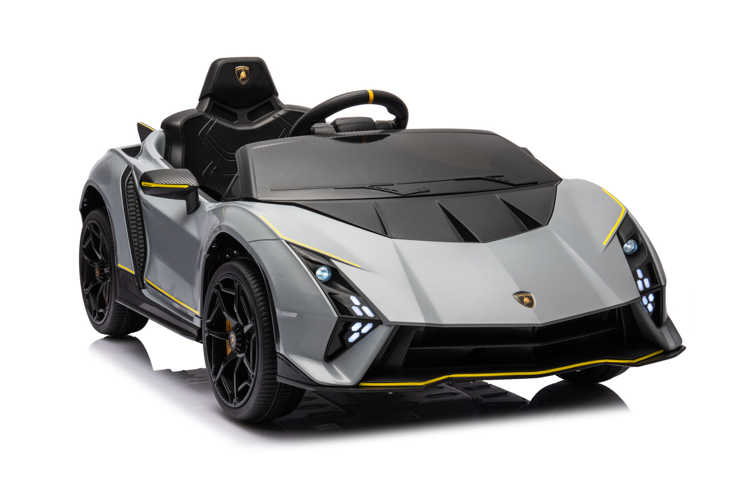 Licensed Lamborghini Autentica 12V Kids Ride on Car With Remote - Grey