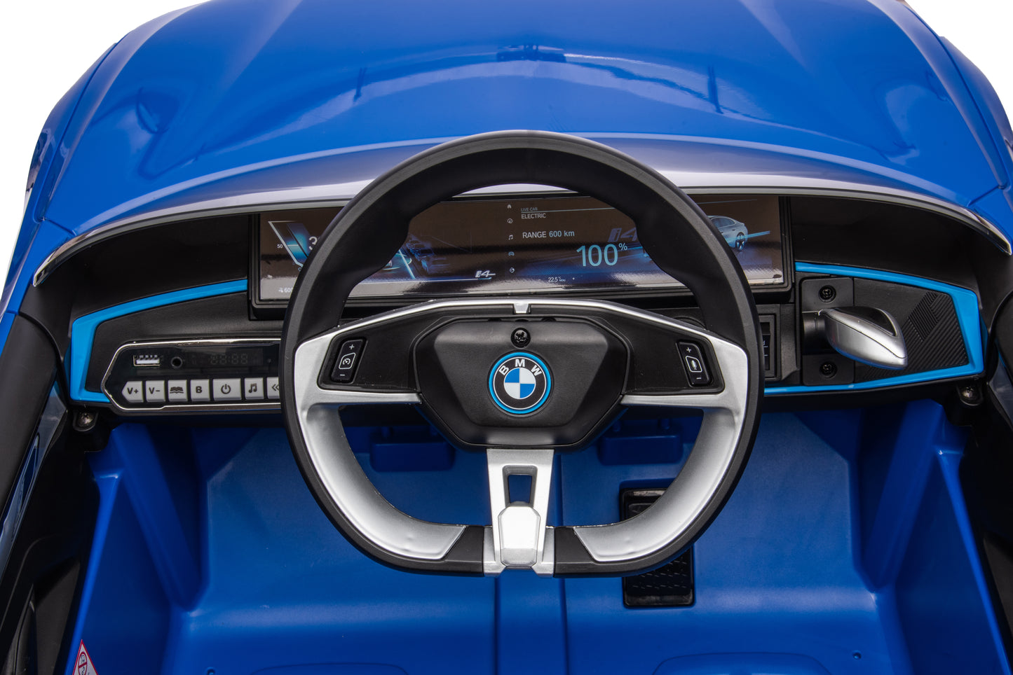 Licensed BMW i4 Electric 12V Kids Ride on Toy Car With Remote - Metallic Blue