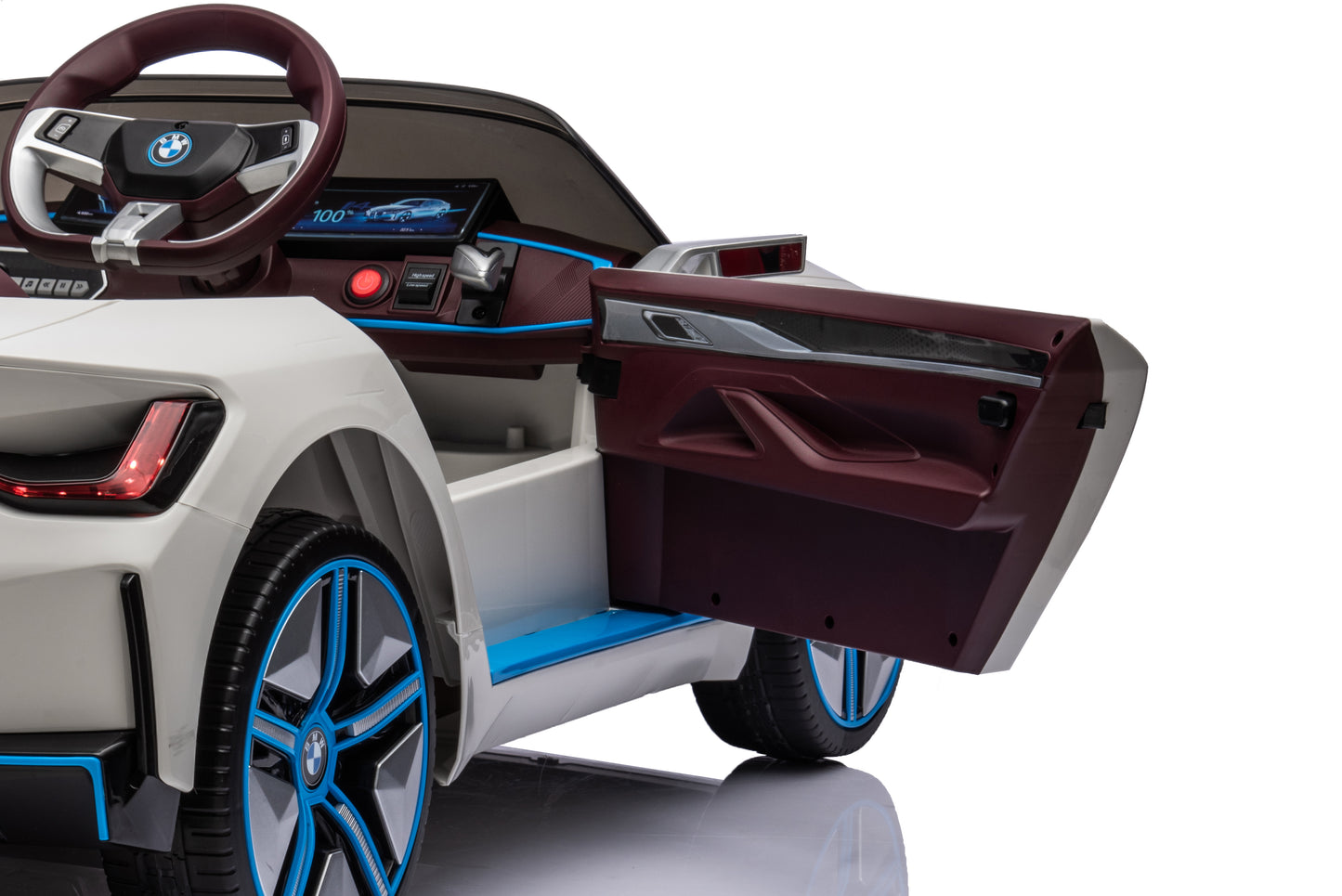 Licensed BMW i4 Electric 12V Kids Ride on Toy Car With Remote - White