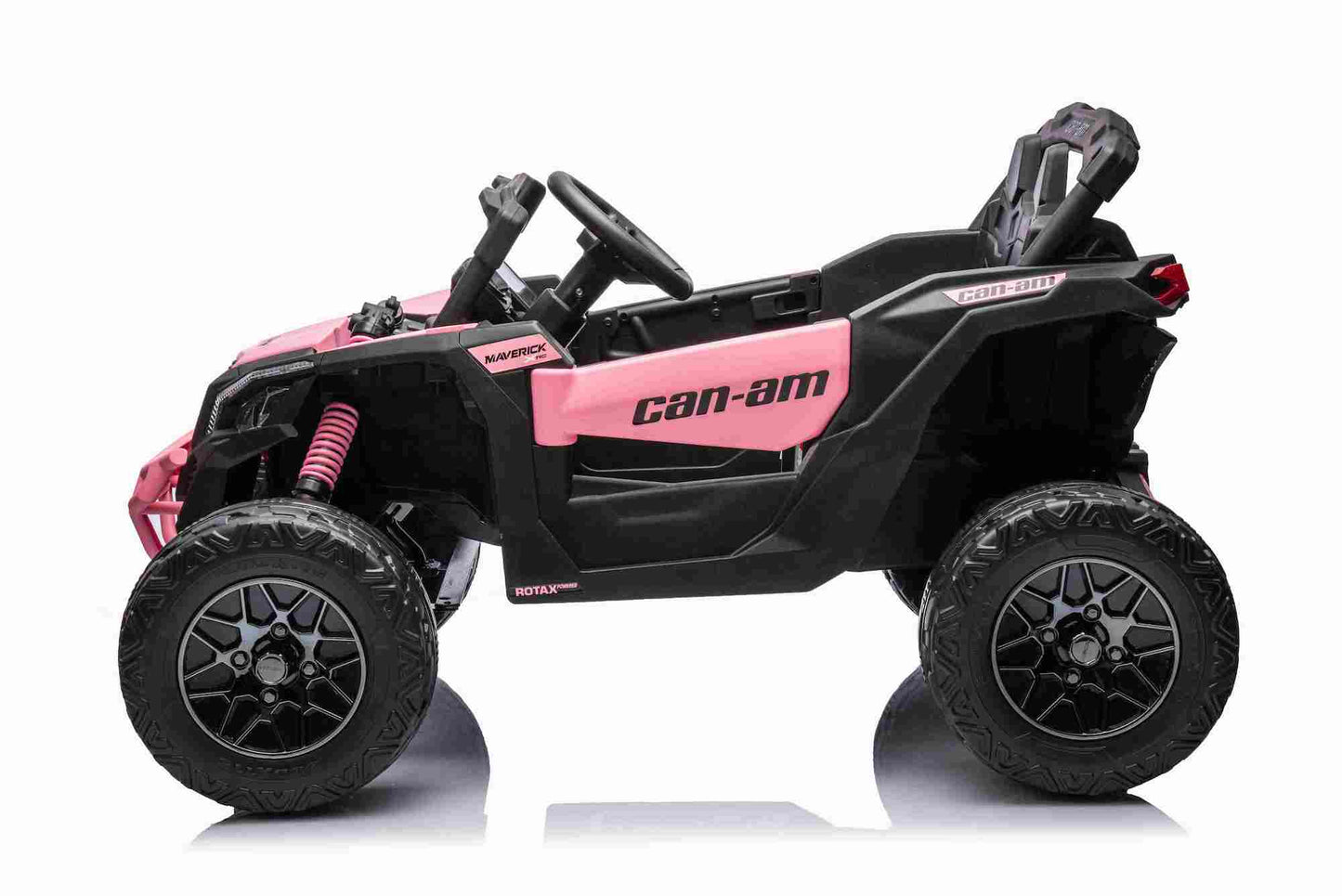 New 24v Can Am Maverick Kids Ride on UTV Buggy 4 Motors and Remote - Pink
