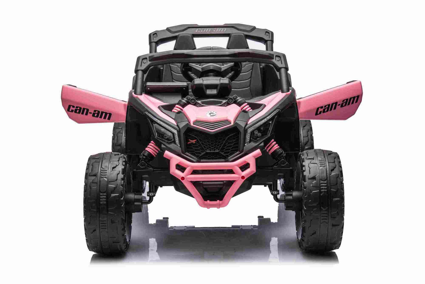 New 24v Can Am Maverick Kids Ride on UTV Buggy 4 Motors and Remote - Pink