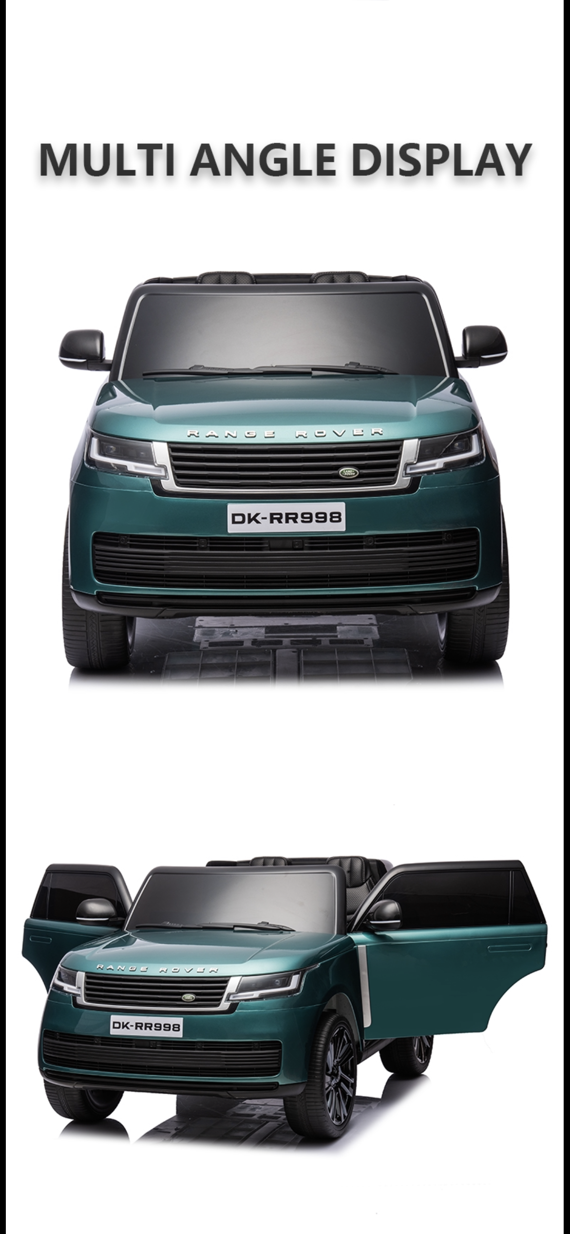 Range Rover HSE Two Seater 24V Kids Ride on Car with Parent Remote - Metallic Green