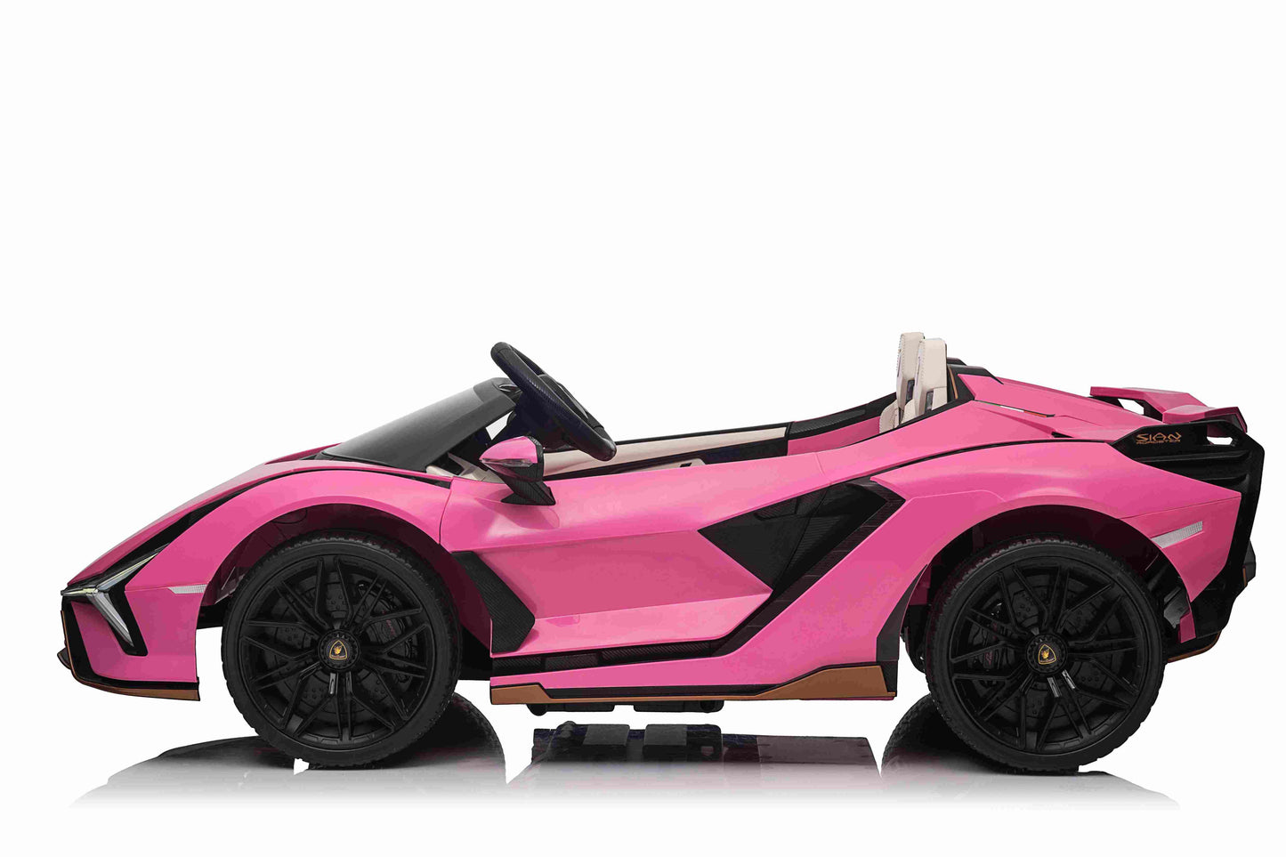 Lamborghini Sian XXL 2 Seater 24V Kids Ride on Car with Remote & Adult Seat in Pink
