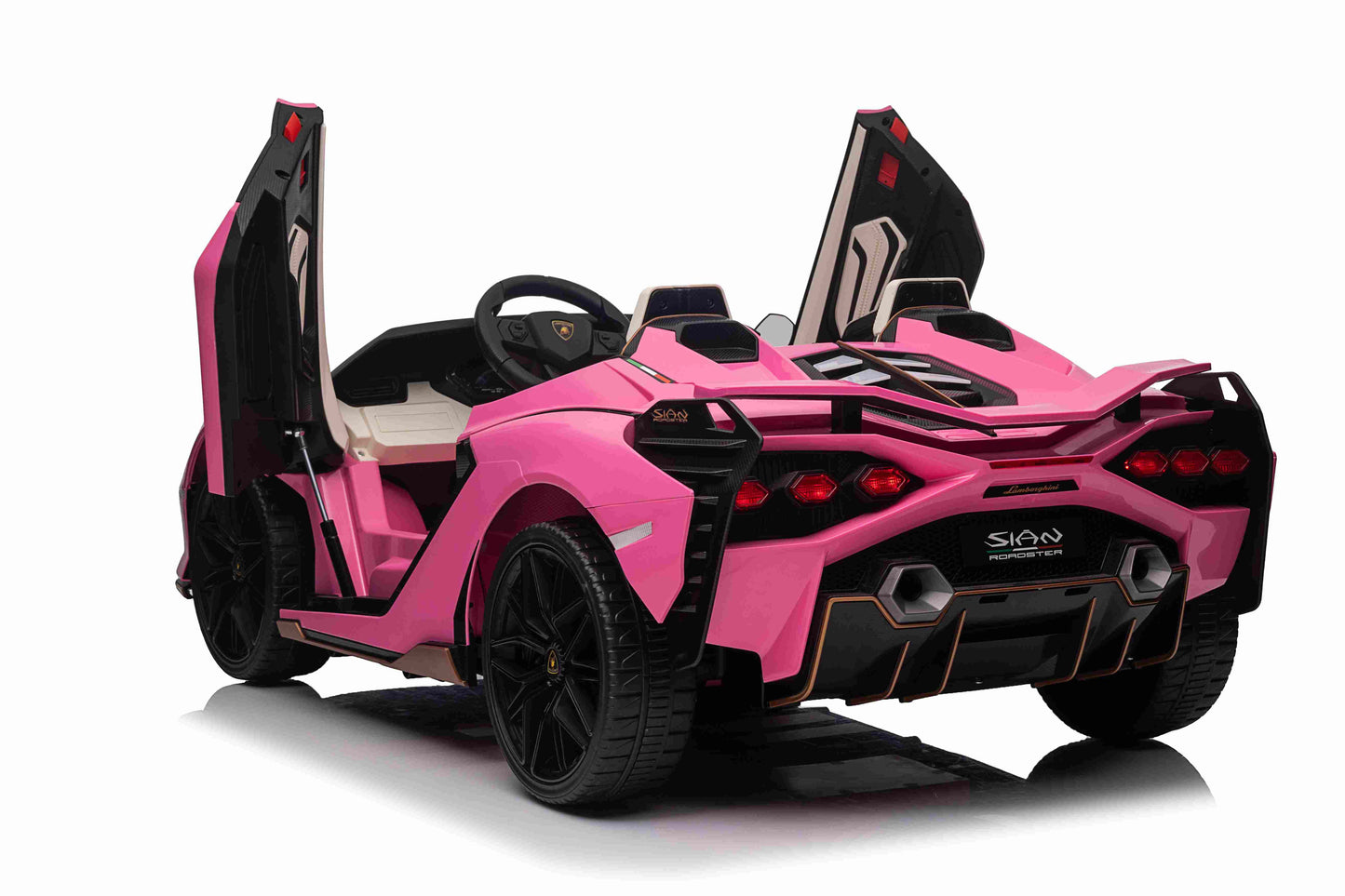 Lamborghini Sian XXL 2 Seater 24V Kids Ride on Car with Remote & Adult Seat in Pink