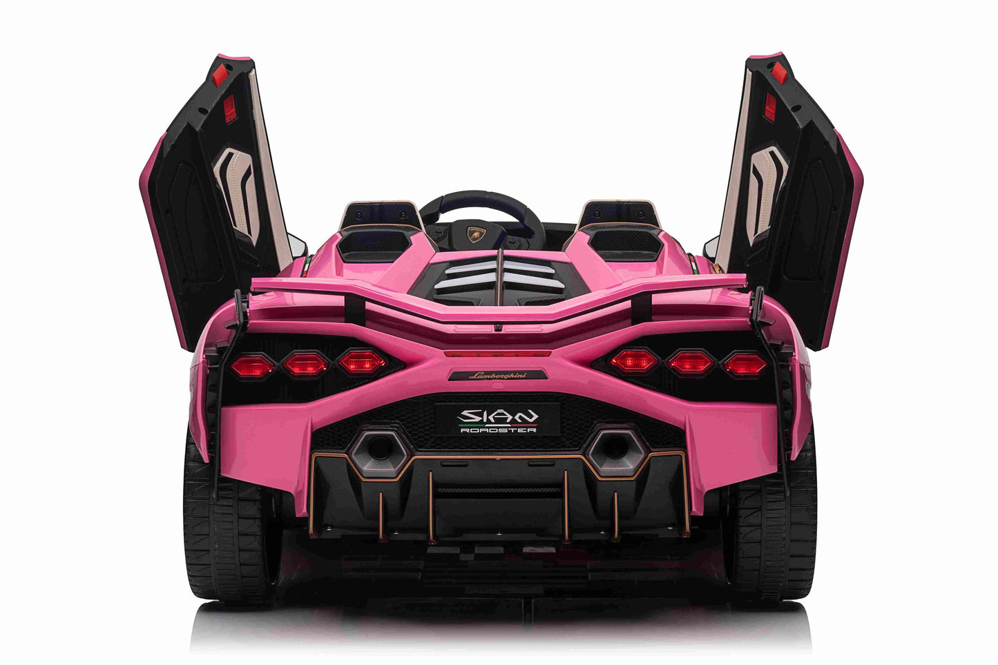 Lamborghini Sian XXL 2 Seater 24V Kids Ride on Car with Remote & Adult Seat in Pink