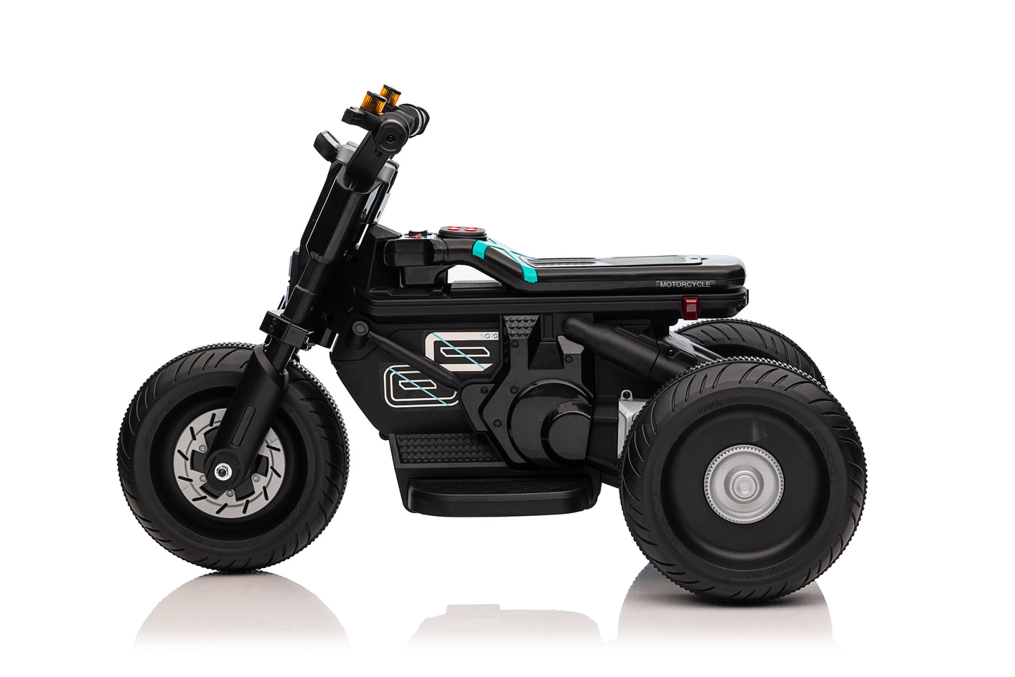 New 3 Wheel Motorbike Kids 6V Trike Electric Ride On Motorcycle - Black