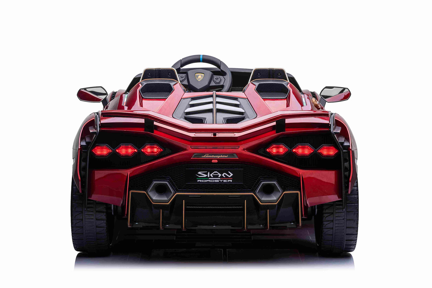 Lamborghini Sian XXL 2 Seater 24V Kids Ride on Car with Remote & Adult Seat - Metallic Red