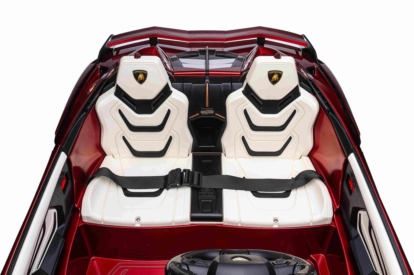 Lamborghini Sian XXL 2 Seater 24V Kids Ride on Car with Remote & Adult Seat - Metallic Red