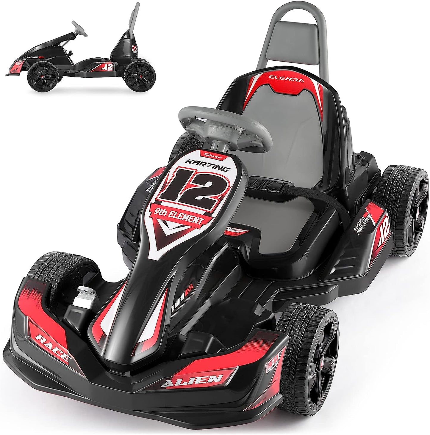 New Predatour 12V Electric Kids Ride on Go Kart with Parent Remote - EVA Wheels