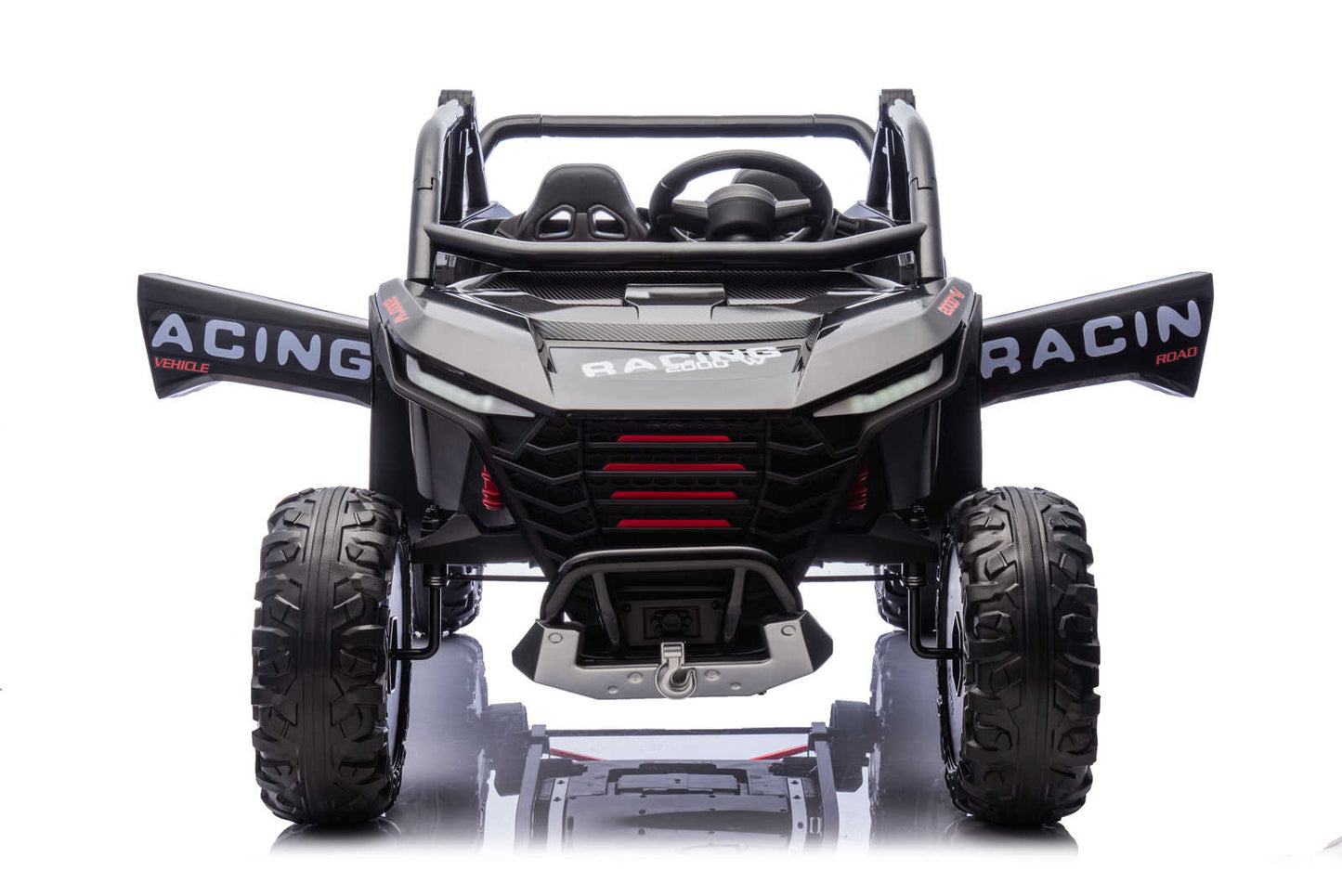 24v Kids Ride on Two Seater Buggy With Remote Desert UTV with 4 x Motors - Black